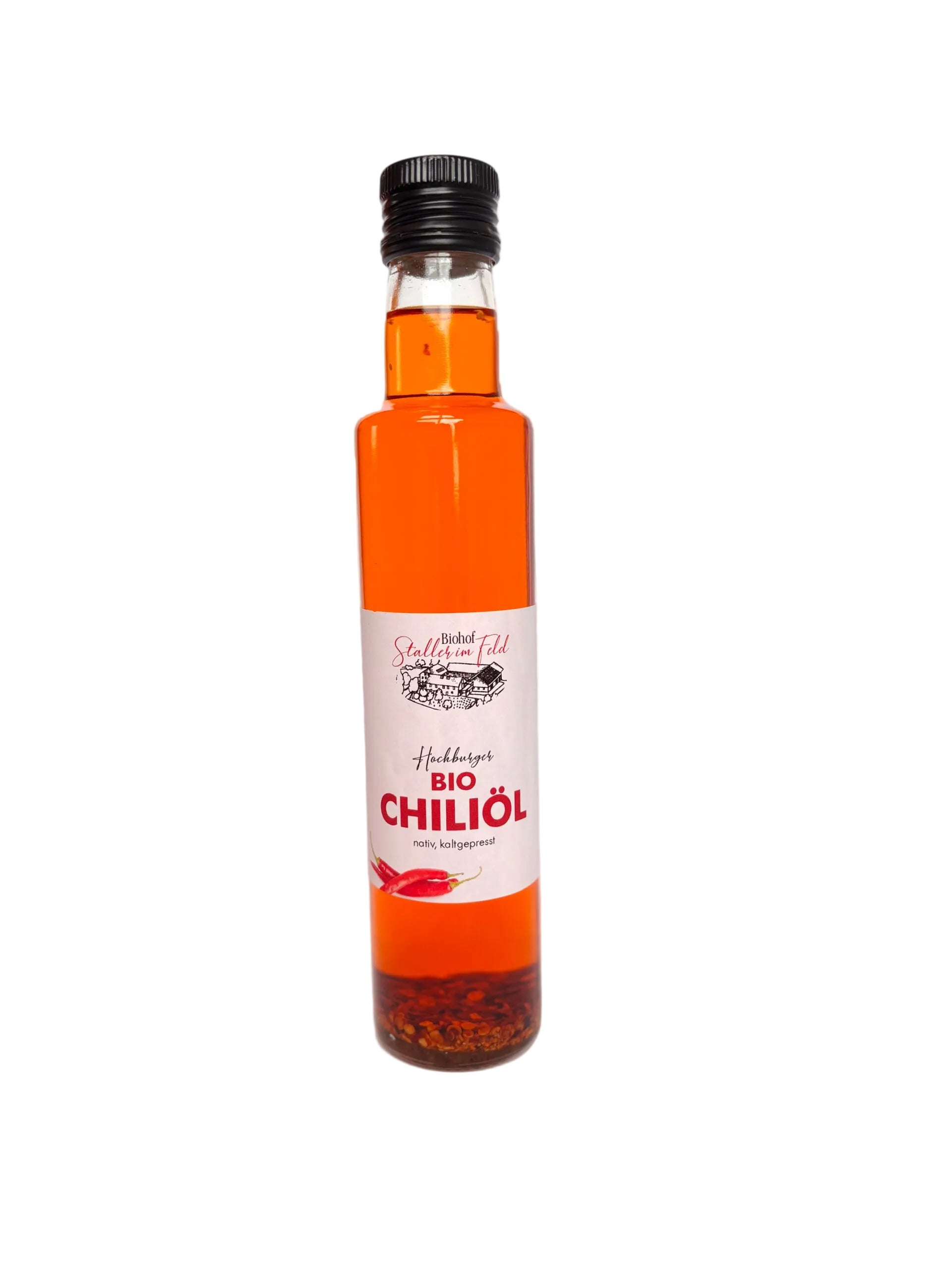 Bio-Chiliöl mit Bio-Rapsöl vom Staller im Feld