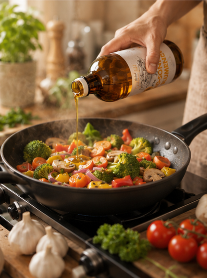 Bio-Sonnenblumenöl, Bio-Bratöl, Staller im Feld, nativ, kaltgepresst, zum kochen, zum braten, zum backen, für Salat